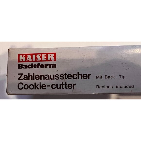Vintage Kaiser Zahlenausstecher Cookie Cutter 3.5" Numbers, West Germany - Picture 4 of 9